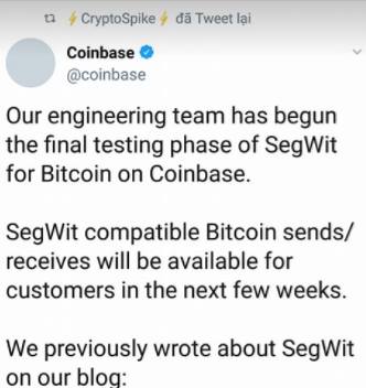 coinbase va segwit