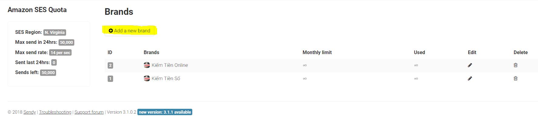 Tao Brand Sendy email marketing gia re