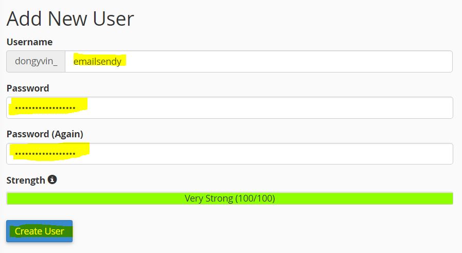 tao nguoi dung sql sendy 3