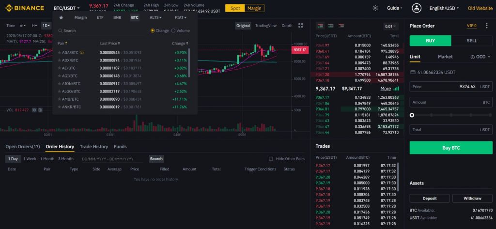 giao dien san binance 1