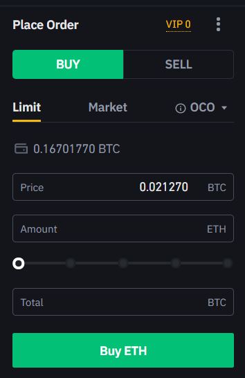 san binance dat lenh spot advanced trading