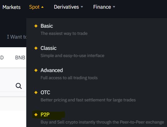 san binance spot P2P Trading
