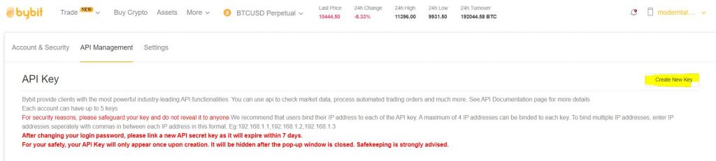 API Bybit san Margin