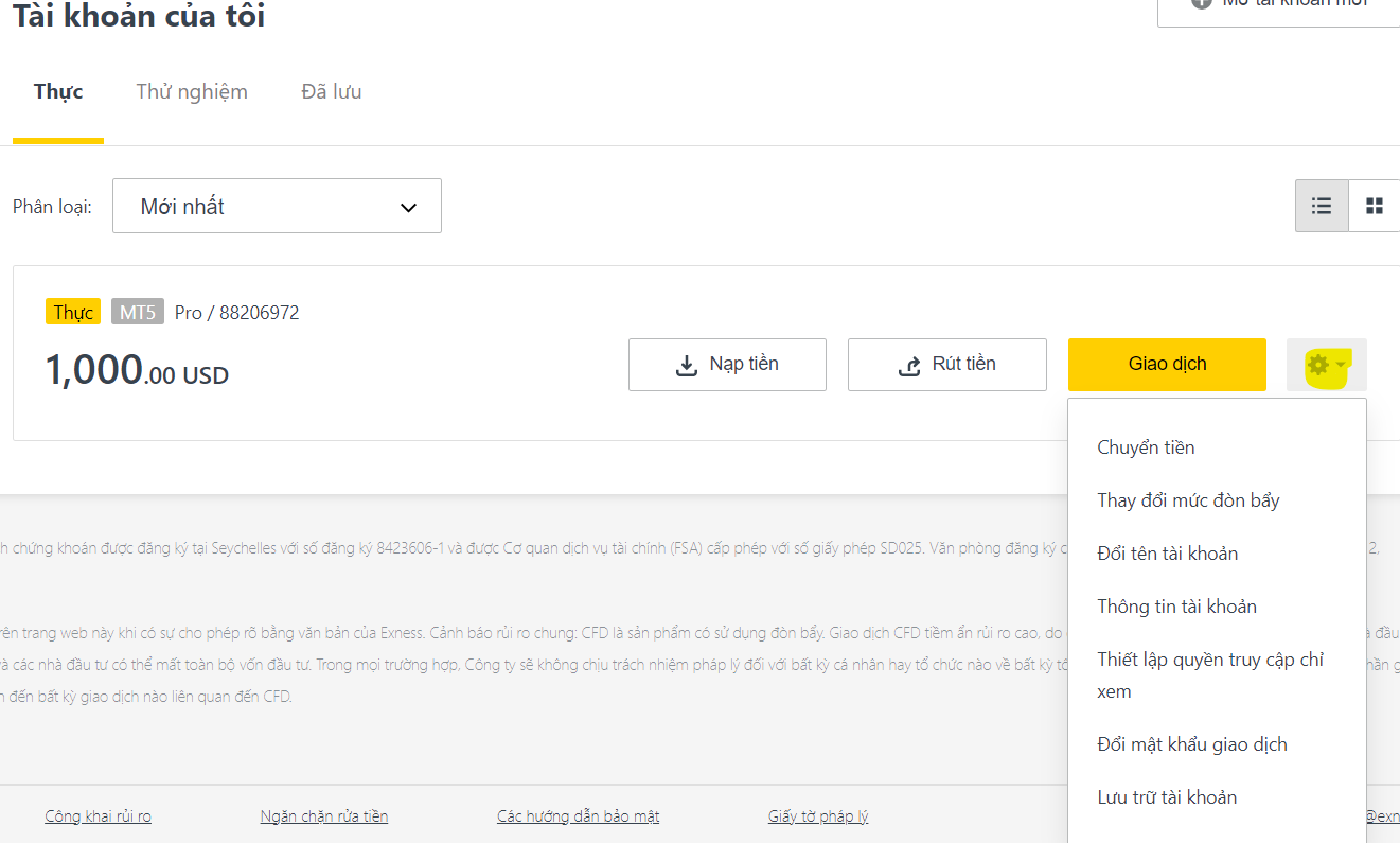 trade mt4 mt5 exness