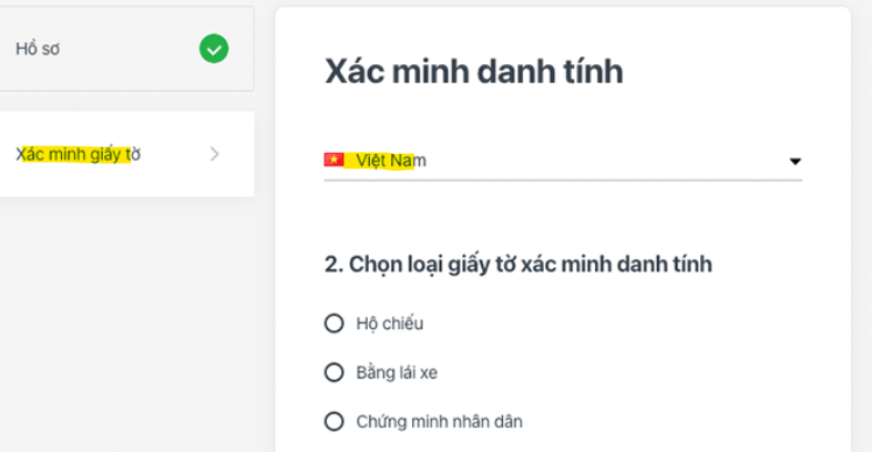 xac minh danh tinh exness